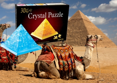 3D kristály puzzle piramis forma