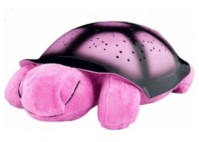 Rózsaszín világító plüss teknős