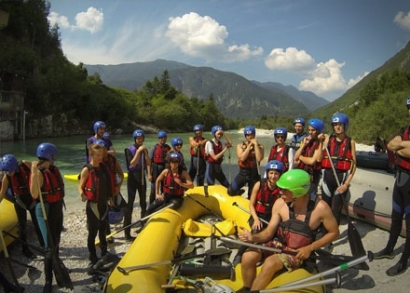 Izgalmas rafting túra Szlovéinában