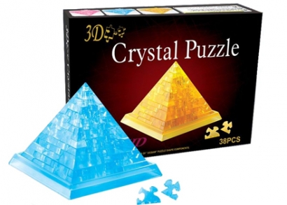 3D kristály puzzle piramis forma